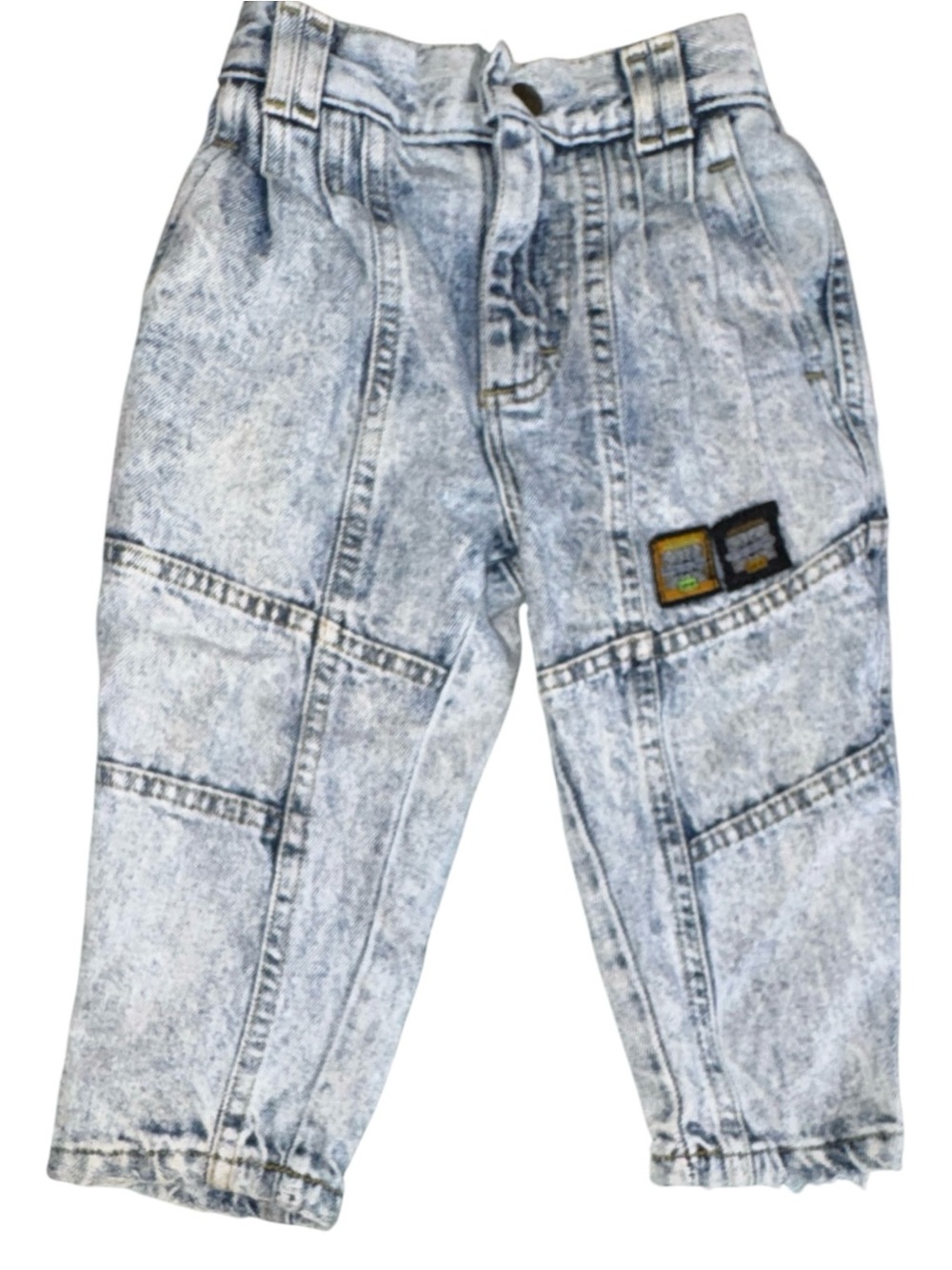 Lee Kids Light Wash Acid Denim Jeans jammer patch 2t
